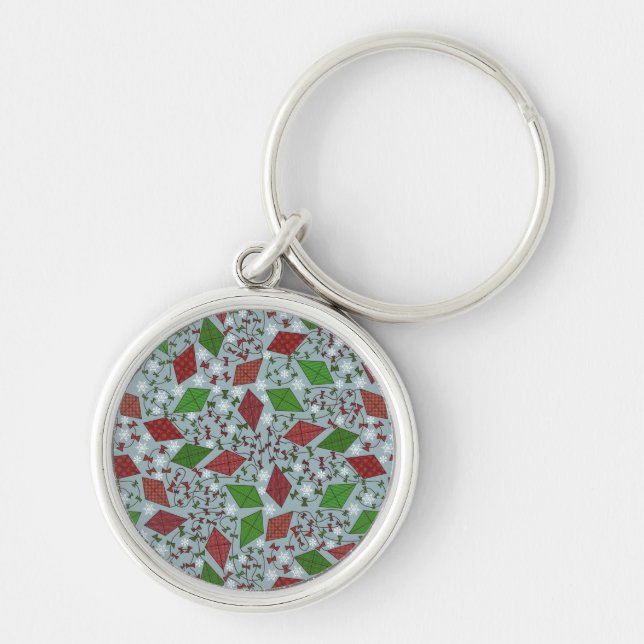 Christmas Kites, keychain (Front)