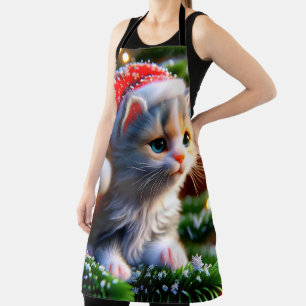 Christmas Kitten Apron