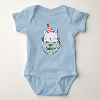 Christmas Kitten Baby Bodysuit