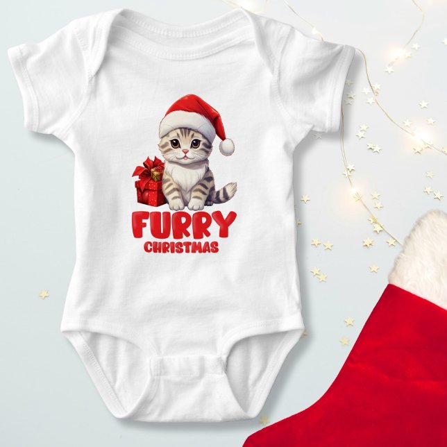 Christmas Kitten Baby Bodysuit (Creator Uploaded)