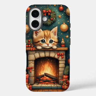 Christmas Kitten  iPhone 16 Case