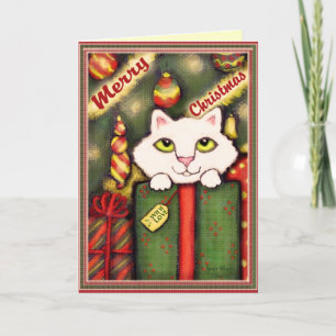 Christmas Kitten Greeting Card