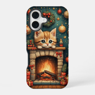 Christmas Kitten  iPhone 16 Case