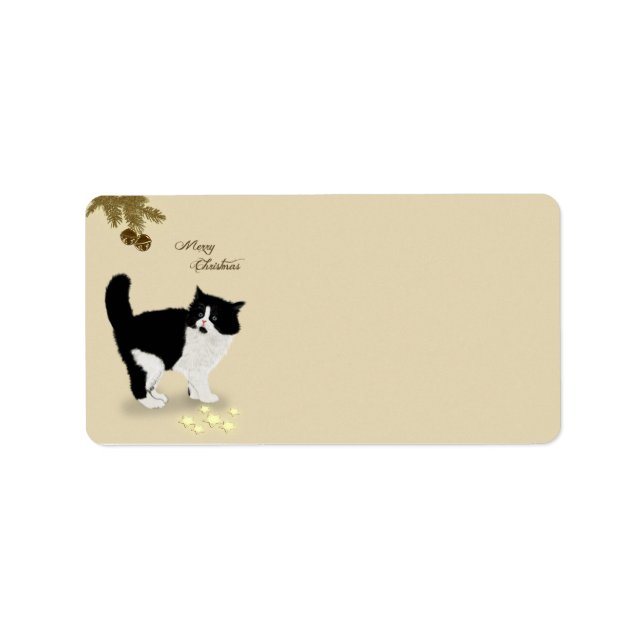 Christmas Kitten Label (Front)