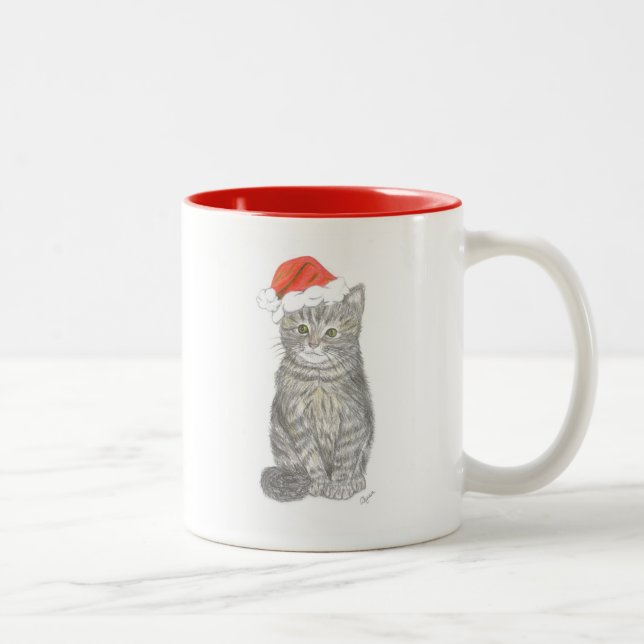 Christmas Kitten Mug (Right)