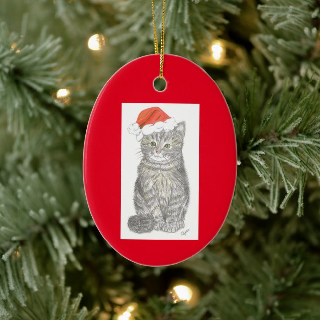 Christmas Kitten Ornament (Tree)
