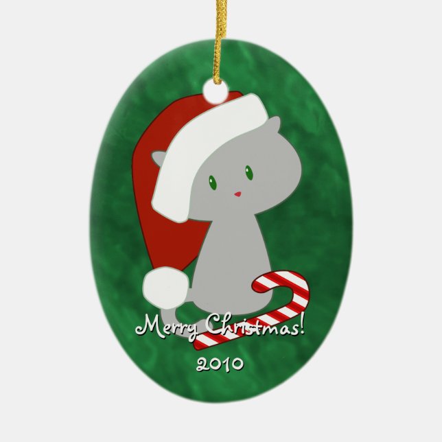 Christmas Kitten Ornament (Front)