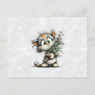 Christmas Kitten Postcard