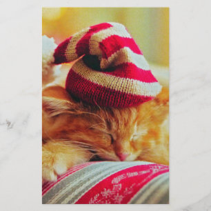 Christmas Kitten Stationery