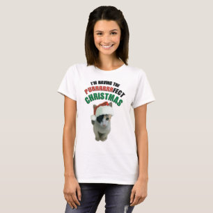 Christmas kitten t-shirt