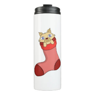Christmas Kitten Thermal Tumbler