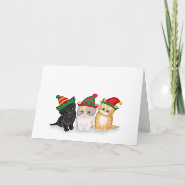 Christmas kittens card (Front)
