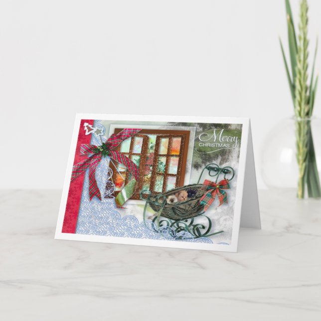 Christmas Kittens  Card (Front)