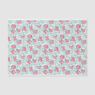 Christmas Kittens with Peppermint Candy Baubles Tissue Paper