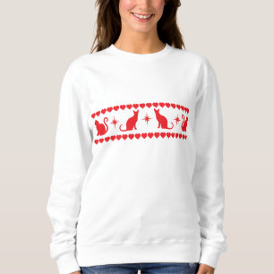CHRISTMAS KITTIE SWEAT SHIRT RED