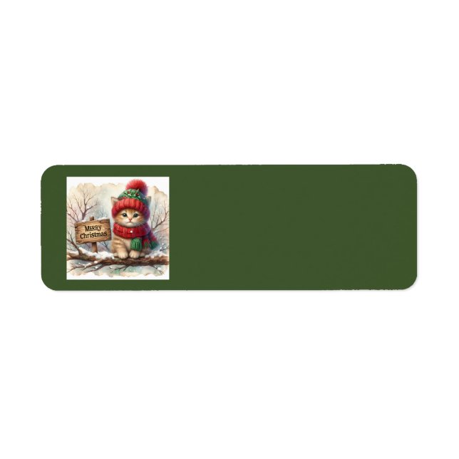 Christmas Kitty Address Labels (Front)