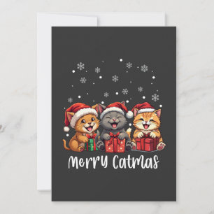 Christmas Kitty Cats Merry Catmas Invitation