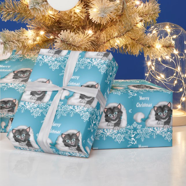 Christmas Kitty Holiday wrapping paper (Holidays)