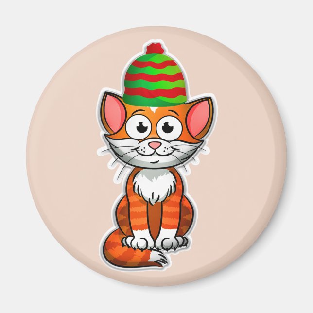 christmas kitty magnet (Front)