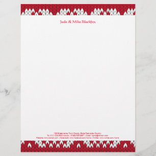 Christmas knitted pattern letterhead