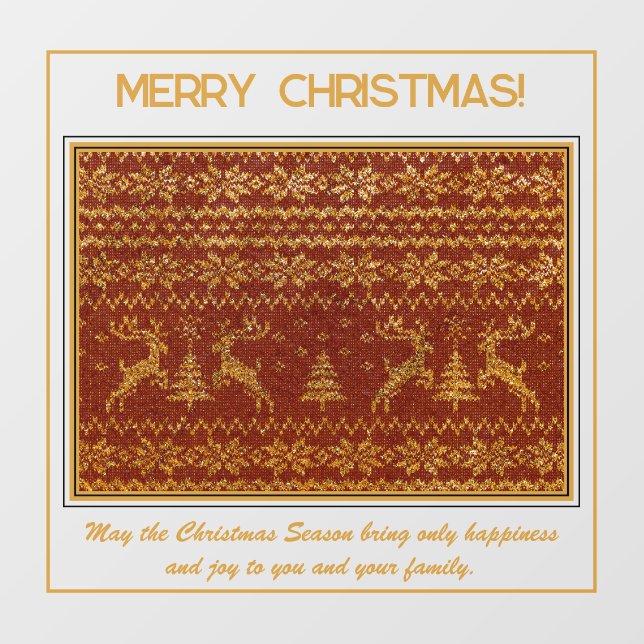 Christmas knitted pull detail with deers and tree (Sheet)