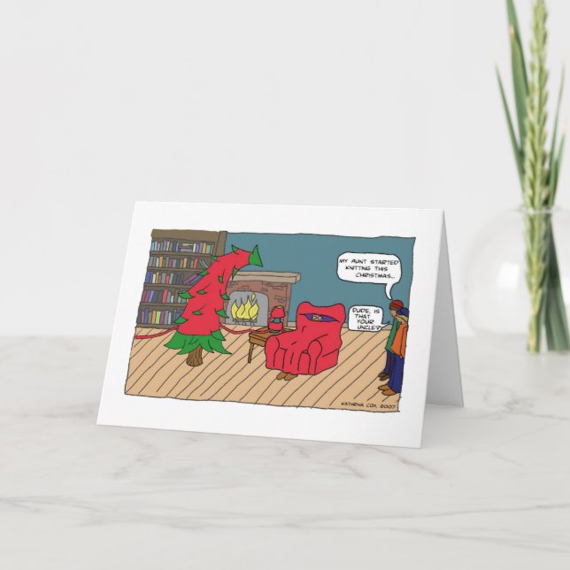 Christmas Knitting Card (Front)