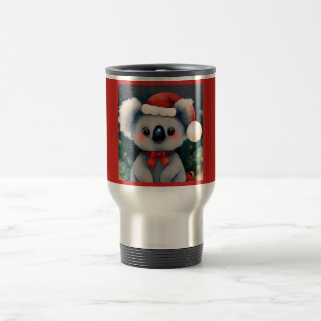 Christmas Koala 1 Travel Mug (Center)