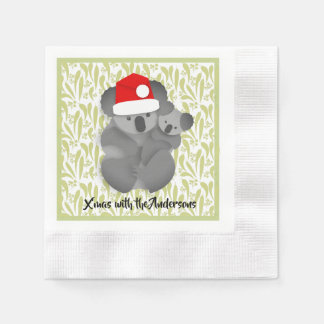 Christmas Koala and Joey Napkin