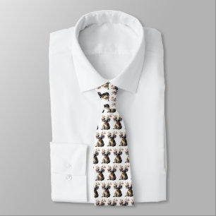 Christmas Koala Baubles on Antlers Pattern Tie