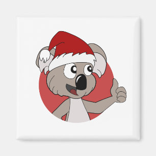 Christmas Koala bear cartoon Magnet