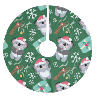Christmas Koala Brushed Polyester Tree Skirt