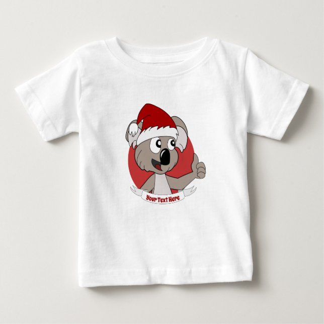 Christmas  koala cartoon baby T-Shirt (Front)