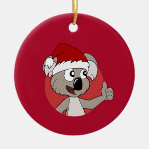 Christmas koala cartoon  ceramic tree decoration