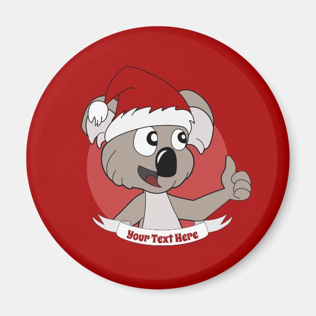 Christmas  koala cartoon  magnet (Front)