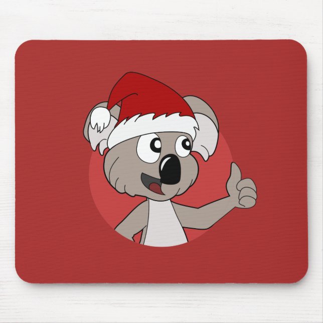 Christmas koala cartoon mouse pad (Front)