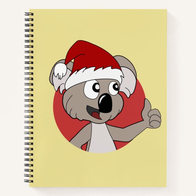 Christmas koala cartoon notebook (Front)