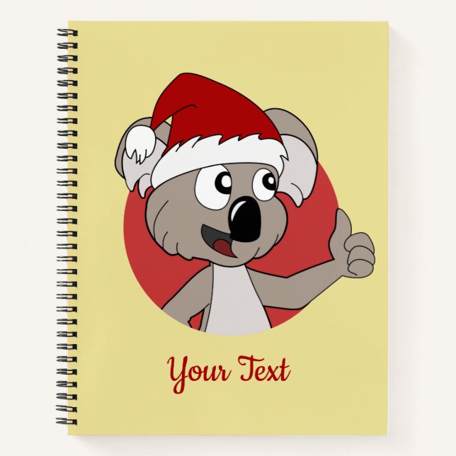 Christmas koala cartoon notebook (Front)