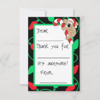Christmas Koala Fill-in-the-Blank Thank You