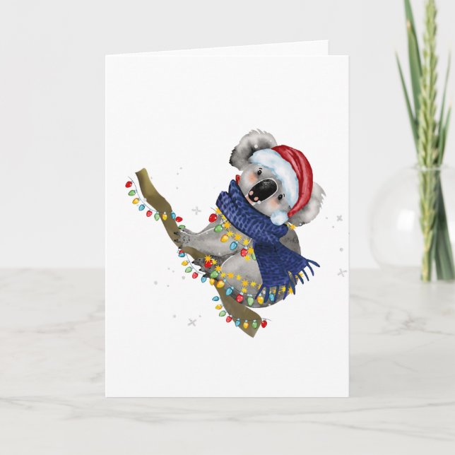 Christmas Koala Holiday Card (Front)