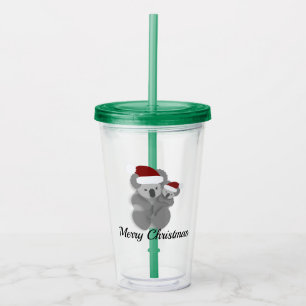 Christmas Koalas Acrylic Tumbler