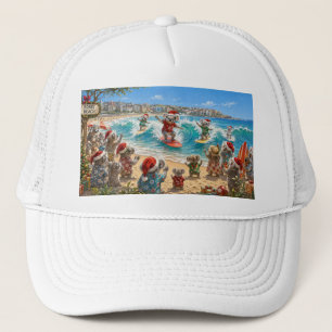 Christmas Koalas Surfing Bondi Beach Trucker Hat