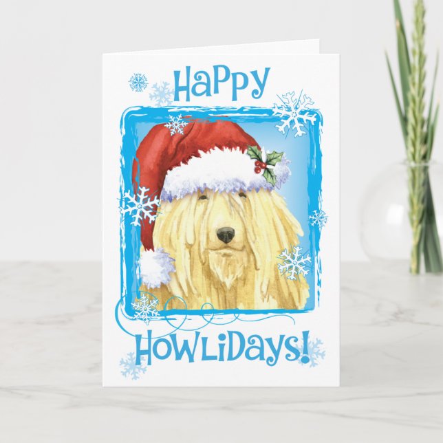 Christmas Komondor Holiday Card (Front)