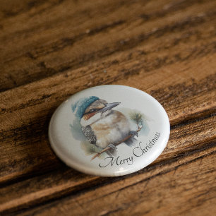 Christmas Kookaburra, customisable 3 Cm Round Badge