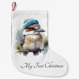 Christmas Kookaburra, customisable Small Christmas Stocking