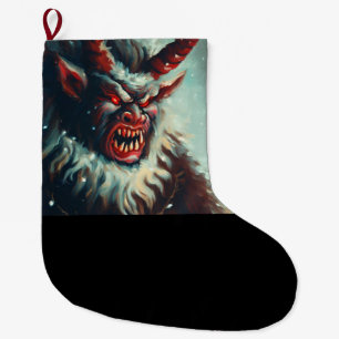 Christmas Krampus 3 Large Christmas Stocking