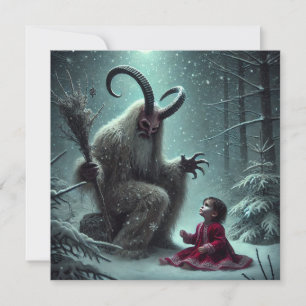 Christmas Krampus Flat Holiday Card