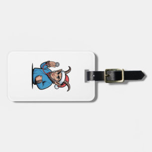 Christmas Krampus Nursing Scrubs Nurse Luggage Tag