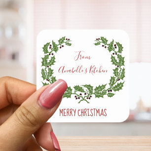 Christmas Label Merry Christmas baking food