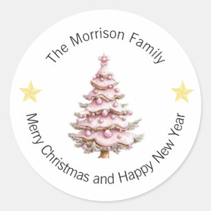 Christmas Labels, Christmas Stickers, Gift Classic Round Sticker