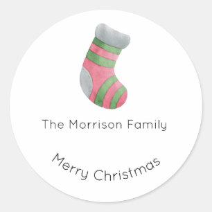 Christmas Labels, Christmas Stickers, Gift Classic Round Sticker
